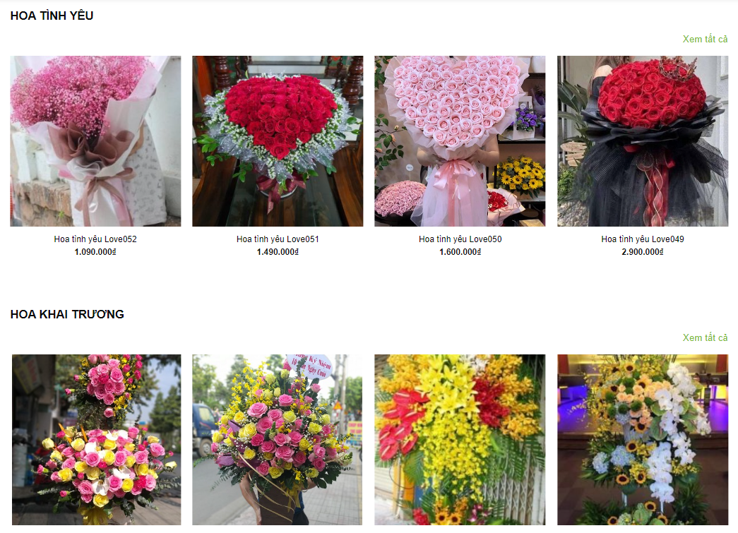 Đặt hoa tươi online tại Shop hoa tươi Bình Dương